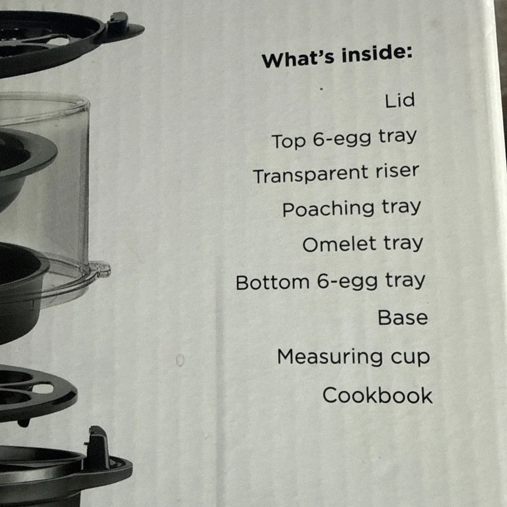 Chefman Electric Double Decker 12 Egg Cooker Poached Boiled Scrambled Omelet